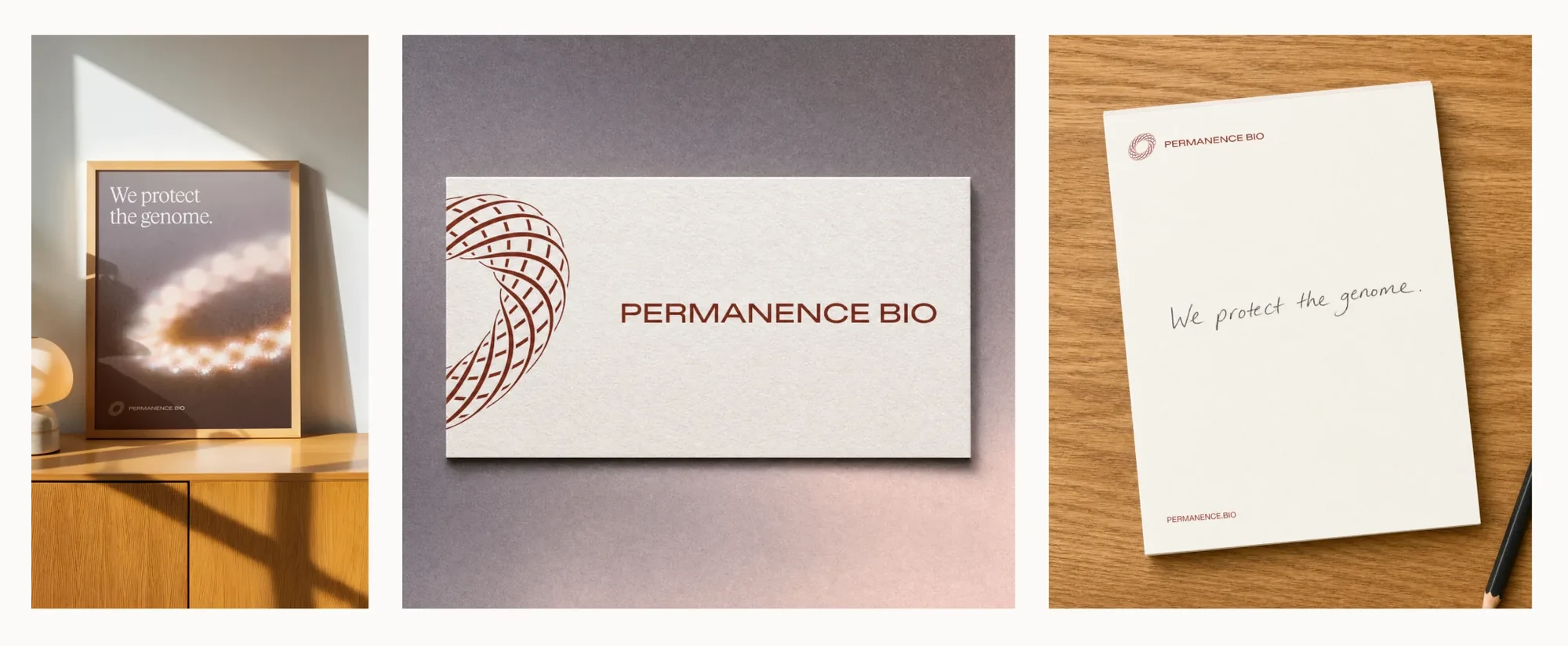 Framed print, business card and letterhead