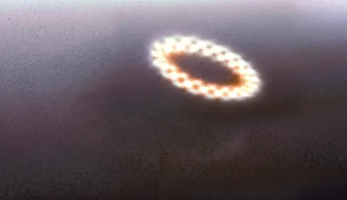 A ring of light in soft mist